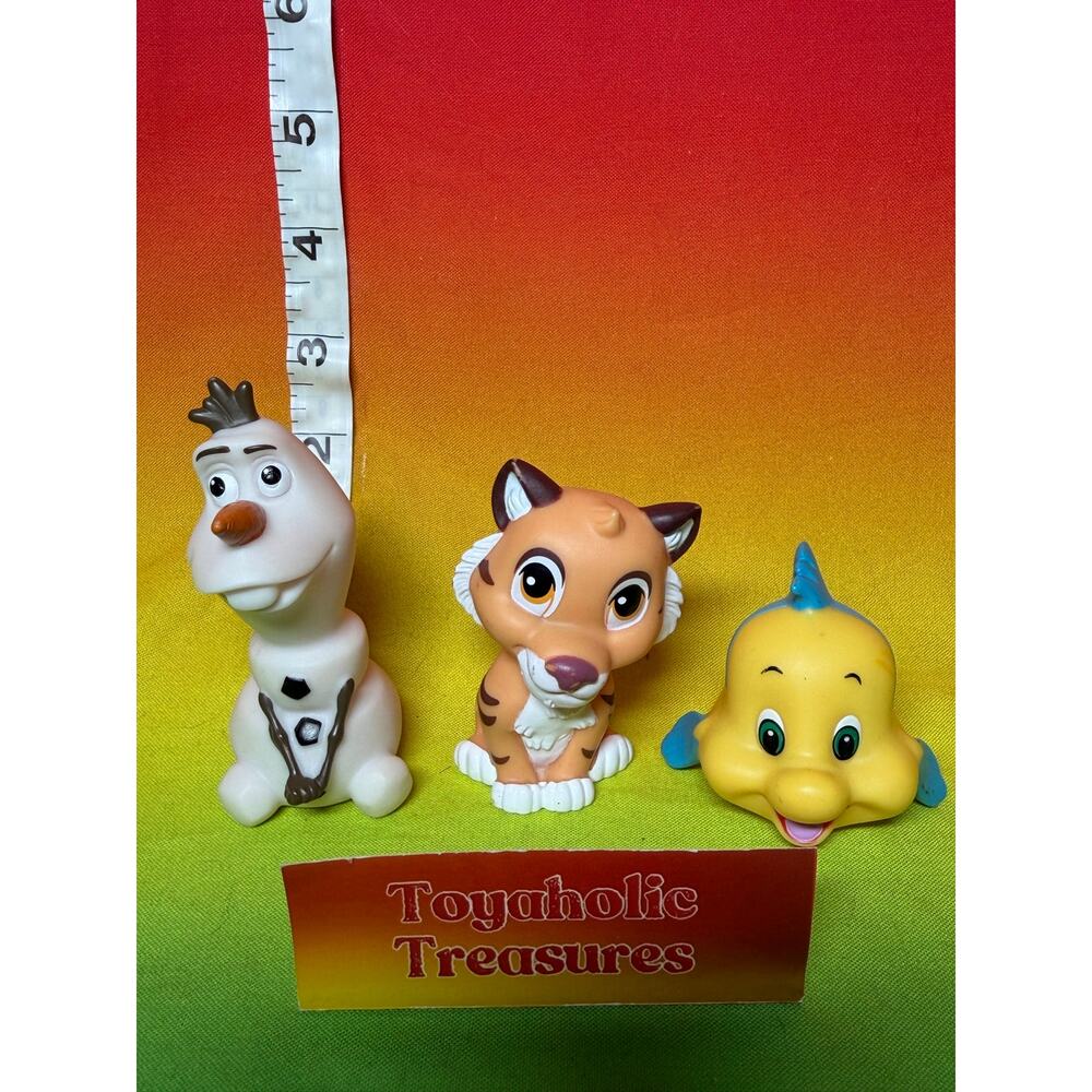 Disney Princess Pals Olaf Rajah and Flounder Figures